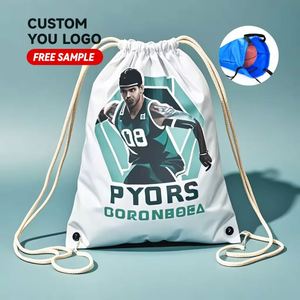 Cheap Price Customized Polyester <b>Drawstring</b> Bag Gym Draw String Bags Sport Soft <b>Backpack</b> - Product Image 4