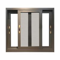 Ventana Corredera Vertical Comercial de Doble Acristalamiento con Perfil de Aluminio y Vidrio Moderno para Resort Frontal a la Playa