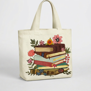 COTTON VOYAGE Custom Printed Logo Full Color Geometric Promotion Gift Women's Medium Shoulder Strap Grocery <b>Tote</b> Bag <b>Canvas</b> - Product Image 3