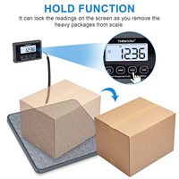 Timbangan Pos Digital LCD Stainless Steel 200kg, Timbangan Pengiriman Elektronik dengan Kaki yang Dapat Disesuaikan