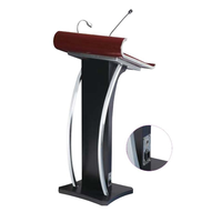 Púlpito de Madera para Iglesia Diseño Moderno, Atril Negro, Podio para Discursos, Soporte para Púlpito de Iglesia