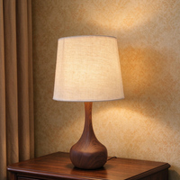 Lampe de table moderne en fer à motif bois, douille E27, abat-jour en tissu, lampe de bureau pour chambre à coucher, salon, décoration intérieure, lampe de chevet