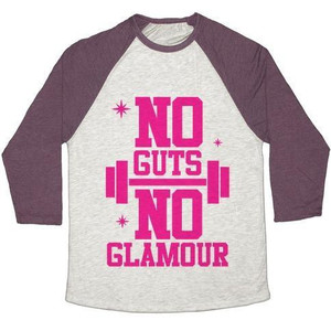 No Guts No Glamour Unisex Tri-Blend <b>Baseball</b> <b>Tee</b> - Product Image 5