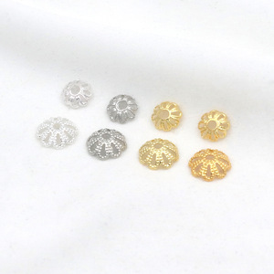 18K copper plated with gold for color preservation, hollowed-out eight-petal flower <b>holder</b>, handmade bracelet/flower <b>hat</b> - Product Image 2