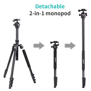 Hot Bán Jmary 2 Trong 1 Gấp Nhôm Nhỏ Gọn Chuyên Nghiệp 360 Xoay Tripod Đứng Monopod Máy Ảnh Điện Thoại Tripod - Product Image 4