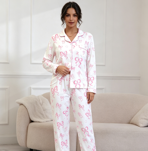 Conjunto de Pijamas para Mujer, Pijamas de Bambú para Mujer, Pijamas de Algodón para Mujer, Pijamas Cortos de Algodón para Mujer, Fabricante OEM - Product Image 4