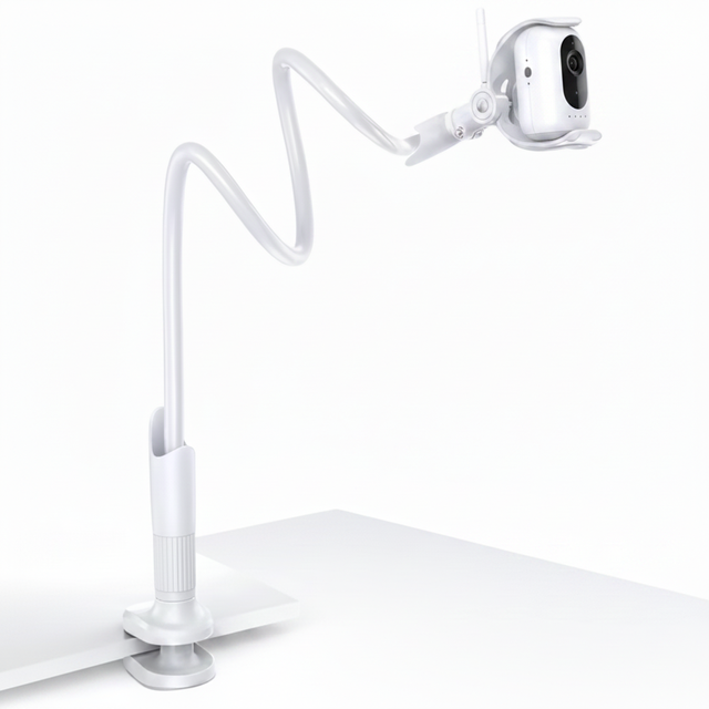 Adjustable Lazy Phone Clip Holder Universal Gooseneck Phone Stand Pan-Tilt Waterproof Hands-Free Baby Monitor for Bedroom Desk