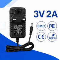 Adaptateur secteur AC/DC 3V 2A certifié CE personnalisé, prise UK 5,5x2,5 mm, adaptateur mural 6W pour enceinte Bluetooth et décodeur