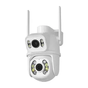 Topverkoper Oem 6mp Draadloze Ptz Dome Camera Dual Lens Motion Alarm Cctv Beveiliging Kleurrijke Nachtzicht Bewakingscamera