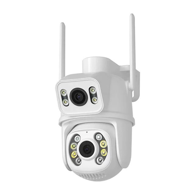 Top Seller OEM 6MP Dual Lens Wireless PTZ Dome CCTV Security Camera Colorful Night Vision Motion Alarm IP Cameras