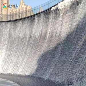 Fuente de Cascada Exterior Personalizada de Gran Tamaño, Cortina de Agua de Acero Inoxidable para Paisajismo de Parques Comerciales - Product Image 3