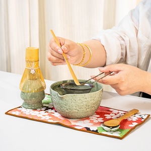 Nuevo Juego de Matcha de Porcelana Estilo Japandi Ecológico de Grado Alimenticio con Diseño de Flor de Cerezo Japonés, Tazón de Matcha de Cerámica Premium - Product Image 3