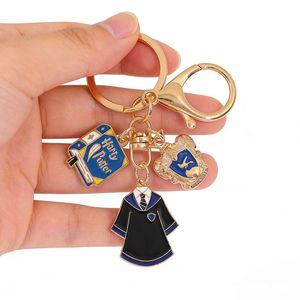Llavero de esmalte con el escudo retro de la Academia, emblema de la escuela Hogwarts de <span class=keywords><strong>Gryffindor</strong></span>, pin de solapa, toga de graduación, llavero de metal - Product Image 1