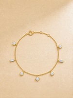 Bracelet de luxe classique en diamant cultivé en laboratoire certifié IGI, taille brillant, 0,1 ct, or blanc 14k 18k, pour fiançailles et mariage