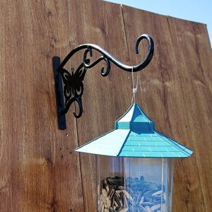 Kim Loại Sắt Tường Chân Đế Vườn Treo Máy Móc Nhà Máy Móc Bird Feeder Móc Đèn Lồng Móc Treo Giỏ Móc - Product Image 6