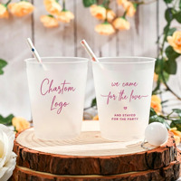 Gobelets en plastique PP givré écologique de 12 oz/16 oz avec impression numérique et logo personnalisé en couleur |   Fête de mariage et d'anniversaire portable multi-tailles