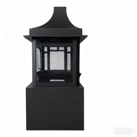 Cheminée à bois en acier corten pour foyer d'extérieur robuste pour patio/camping dans l'arrière-cour et feu de joie avec écran à étincelles
