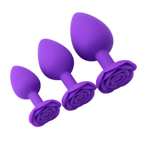 Wholesale <strong>Factory</strong> Rose Shaped Silicone <strong>Anal</strong> Butt Plug 3 Size Big Size Buttplug <strong>Anal</strong> Toys for Male/Women <strong>Anal</strong> Trainer Couples SM - Product Image 5
