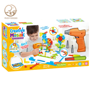 <span class=keywords><strong>Jeu</strong></span> de puzzle stéréoscopique éducatif en mosaïque transformable avec tournevis électrique, vente en gros - Product Image 1