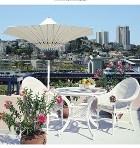 Ligne de jardin de <span class=keywords><strong>tulipe</strong></span> ronde, océan fin résistant aux UV piscine <span class=keywords><strong>parapluie</strong></span> électrique avec Parasol Led pour Villa - Product Image 5