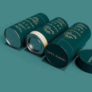 Op Maat Gemaakte Eco-Vriendelijke Food Grade Kraft Tea Koffieboonpoeder Papieren Buisverpakking Met Voering - Product Image 1