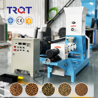 Extrudeuse de nourriture pour poissons à grande échelle, extrudeuse de nourriture flottante, machine à granulés pour aliments pour chiens, machine de fabrication d'aliments pour animaux de compagnie pour l'industrie