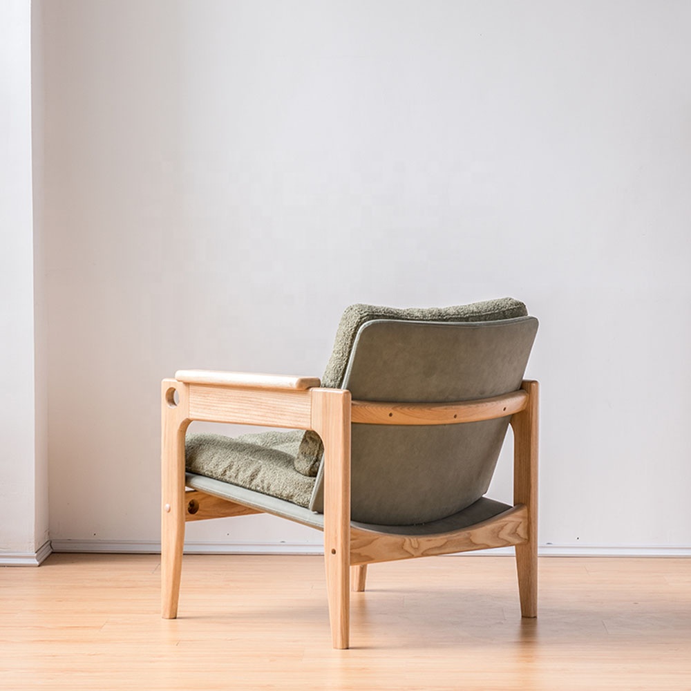 Wholesale Upholstered Design Sofa Chair Fabric Wooden Frame Living Room Modern Hot Sale Reading Chairs Luxury Armchair