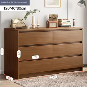 Commode à 8 tiroirs en bois massif brun pour <span class=keywords><strong>chambre</strong></span> à coucher, meuble de rangement moderne pour salon, prix de gros usine - Product Image 5