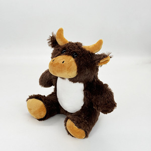 Peluche Mucca Marrone Carina da 25 cm con Pancia Bianca, Personalizzabile con Logo tramite Sublimazione a Caldo - Giocattolo di Peluche Animale di Tendenza - Product Image 3