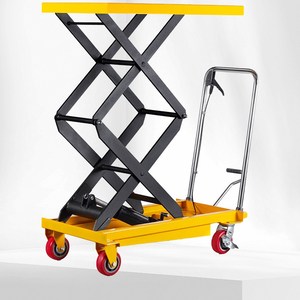 Bền an toàn đáng tin cậy Hướng dẫn sử dụng 1.5m chiều cao di động nâng nền tảng 350kg thép không gỉ OEM cắt kéo nâng bảng - Product Image 1