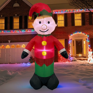 Elfe de Noël gonflable personnalisable avec logo, jouet <span class=keywords><strong>lumineux</strong></span> LED, décoration de Noël pour boutique - Product Image 4