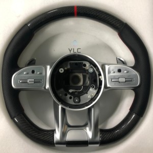 Volant en cuir cousu main YLA personnalisé pour Benz AMG CLS W218 W219 550 <span class=keywords><strong>500</strong></span> Classe S W116 W126 W140 W220 W221 W222 W223 - Product Image 1
