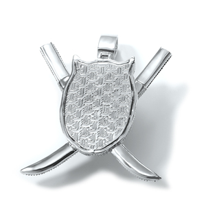 Collier pendentif Ninja personnalisé de luxe, style Hip Hop, avec <span class=keywords><strong>épée</strong></span> amovible, serti de gros zircons cubiques et émail, pour hommes - Product Image 3