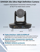 Professionelle Live-Streaming-Video-Kamera mit POE, HD, USB3.0, PTZ, NDI und KI-Auto-Tracking-Webcam mit 20-fachem Zoom für Broadcasting