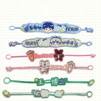 Bordado personalizado alrededor del nombre tejido para pulseras soporte pulsera ordenador bordado de Q versión Anime colgante