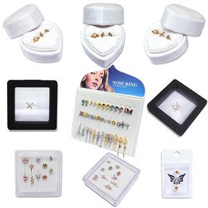 Gaby नई क्रिस्टल स्वास्थ्य नाक नाक भेदी स्टेनलेस स्टील के साथ प्राकृतिक पत्थर नाक के छल्ले अंगूठी थोक थोक भेदी गहने - Product Image 6