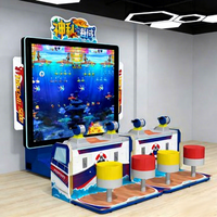 Machine de jeu d'arcade commerciale 4 joueurs avec support en anglais, construction en métal et verre pour salles d'arcade et centres de jeux