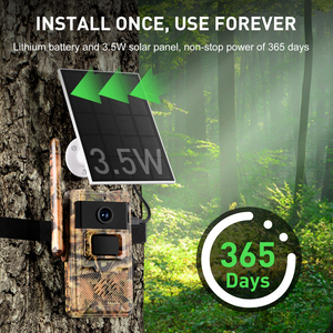 Nouveauté sans fil 940 sans lueur Vision nocturne <span class=keywords><strong>vert</strong></span> camouflage panneau solaire CMOS capteur élément <span class=keywords><strong>chasse</strong></span> sauvage SIM 4G LTE caméra de piste - Product Image 3