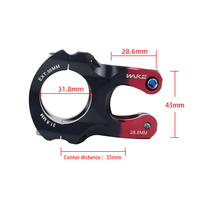 Stang Riser sepeda kecepatan CNC, Ultra ringan 31.8*35MM untuk MTB Stem konversi tubuh Ultra ringan