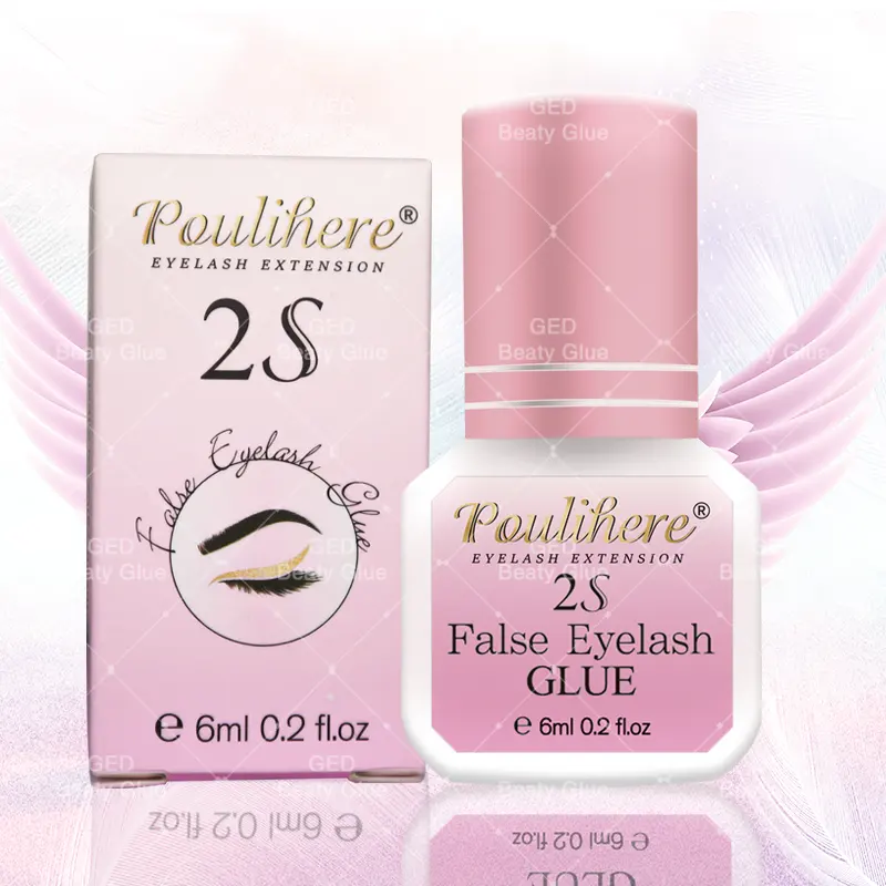 POULIHERE Alta Qualidade 6ml 2S Fast Dry Impermeável False Eyelash Extensão Cola Para Decoração Individual Cílios