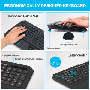 2.4ghz Usb Full-sized <b>Wireless</b> Keyboard and Mouse with Palm Waterproof Ultra Thin Ergonomic Design in Stock C202 Wiredless - Product Image 4