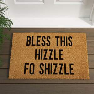 DB Coconut Coir Doormat 23.6x15.7 Inch Tapis d'extérieur antidérapant humoristique et original de forme rectangulaire - Product Image 5