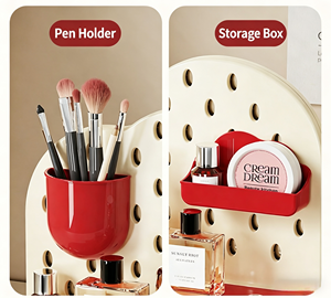 Organisateur de maquillage multifonctionnel à rotation à 360 degrés, rangement de bureau avec tiroir - Product Image 3