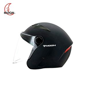 Casco Moto Cross Moon Mezza Faccia Personalizzato Bianco ABS+EPS Fodera in Schiuma Nuovo Approvato DOT Chiusura Rapida - Product Image 2