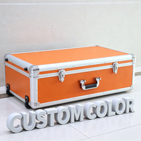 Valise à outils en aluminium sur mesure avec découpes en mousse, valise de transport robuste pour équipement lourd avec roues