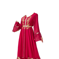 Robe Abaya perlée la plus vendue en 2025 pour femmes, broderie arabe d'hiver, hijab, Dubaï, Irak, vêtements de fête, respirabilité