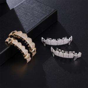 Nouveau Design Bling Bling en Laiton Cuivré Sertis <span class=keywords><strong>de</strong></span> Bijoux Dentaires Grillz <span class=keywords><strong>Vampire</strong></span> pour Femmes et Hommes - Product Image 5