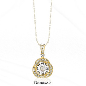 Round Silver Designer Moissanite Diamond Necklace 8 mm Viet Nam Synthetic (lab grown) Moissanite Necklaces - Product Image 3