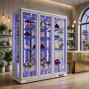 Vitrine Réfrigérée Professionnelle Plein Écran pour Fleurs, Sans Givre, Refroidissement par Air, Haute Définition, pour Fleuriste, Usage Commercial - Product Image 5