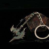 Porte-clés Mini Épée en Alliage de Zinc de Haute Qualité, Pendentif Tête de Bélier, Épée du Roi Enil, Breloque Porte-clés Épée, Vente Directe Usine